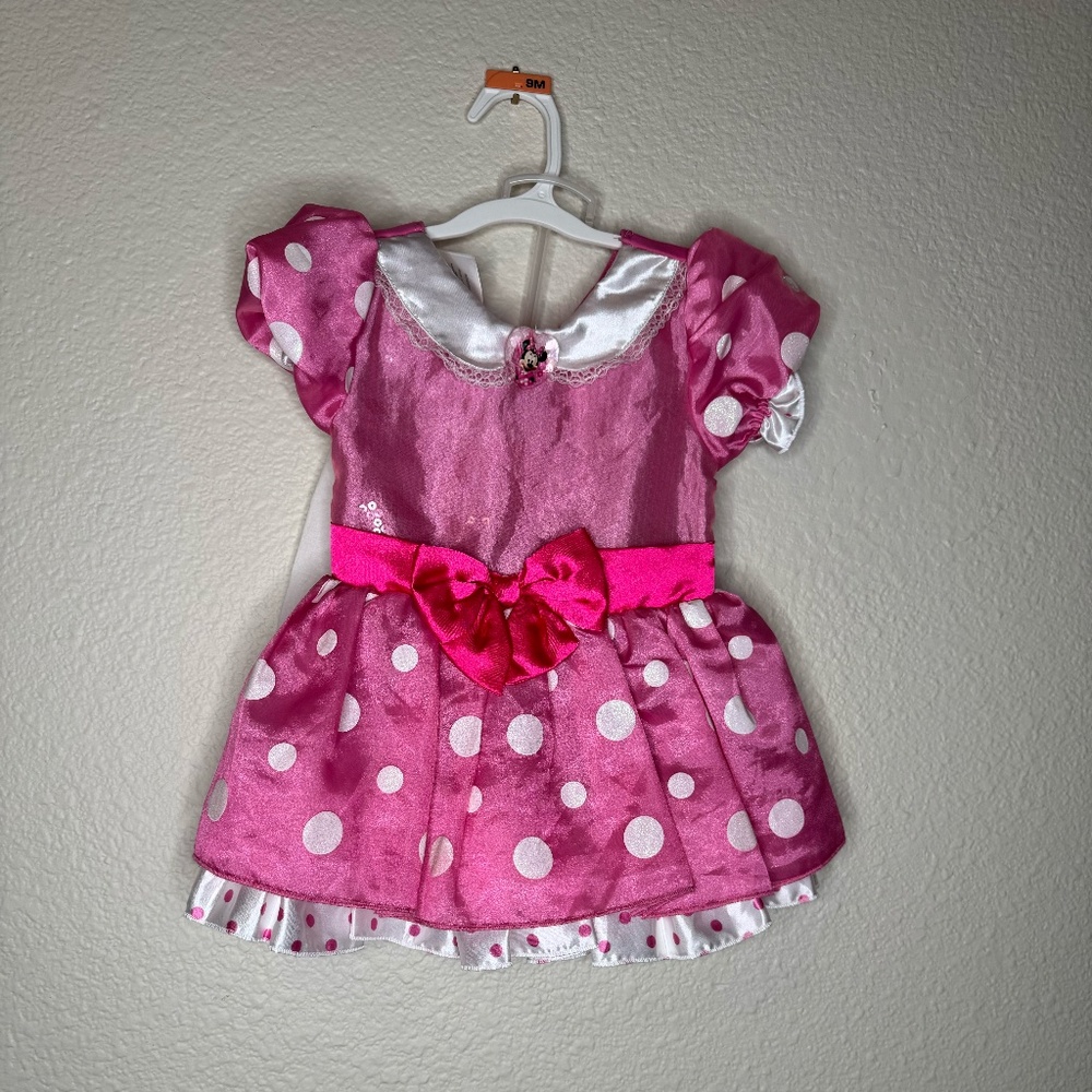 Disney Minnie Mouse Costume, Size 18-24 Months, Comes With Minnie Candy Bag